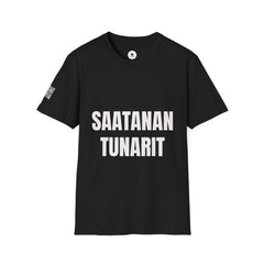 SAATANAN TUNARIT — Personalized White Graphic T‑Shirt - candletown.net