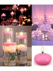 10pcs Pink Water Floating Candles - Perfect for Weddings, Home & Aromatherapy - candletown.net