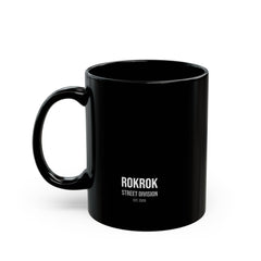 ROKROK Street Division Musta Kahvimuki – Rock Style Keraaminen Muki
