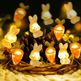 2M 20LED Easter Rabbits String Light Carrot Chick Eggs Fairy Light Garland Decoration Happy Easter Party for Home Kids Gift 2024 - candletown.net