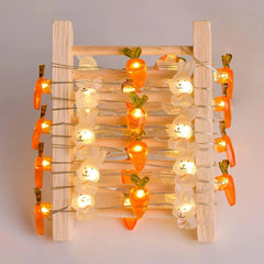 2M 20LED Easter Rabbits String Light Carrot Chick Eggs Fairy Light Garland Decoration Happy Easter Party for Home Kids Gift 2024 - candletown.net
