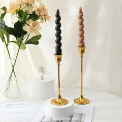 2PCS Twisted Pillar Candles - Elegant Aromatherapy Spiral Candles for Home Decoration - candletown.net