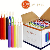 100/60pcs Unscented Assorted Colors Mini Taper Candle, Great For Casting Chimes, Rituals, Spells, Wax Play & More,ChristmasDecor - candletown.net