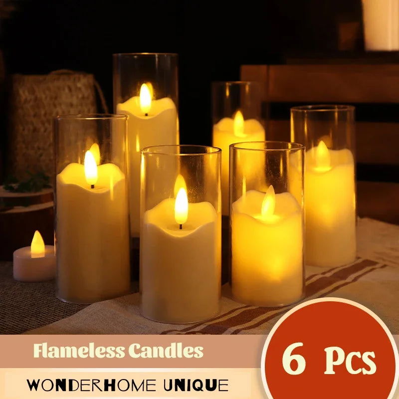 6Pcs LED Flameless Electric Candles - Safe, Flickering Tealights for Special Occasions - candletown.net