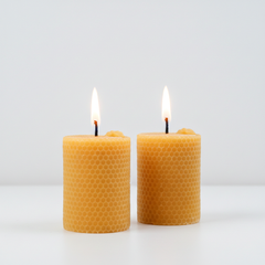 Beeswax Honeycomb Pillar Candle - candletown.net