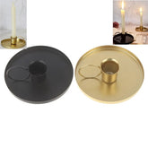 Black & Gold-Plated Candle Holders and Trays - Stylish Solutions for Taper, Pillar & Tea Light Candles - candletown.net