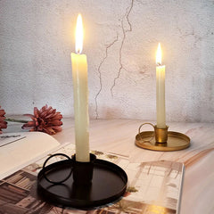 Black & Gold-Plated Candle Holders and Trays - Stylish Solutions for Taper, Pillar & Tea Light Candles - candletown.net