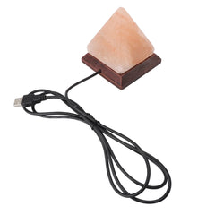 C2 Himalayan Salt Lamp USB RGB 7 Colors Changing Hand Carved with Wood Base Pyramid Crystal Salt Rock Lamp for Home Decoration - candletown.net