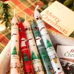 Christmas 25CM Christmas Banquet Candle Ornament Candlelight Dinner Decoration Long Pole Wedding Smokeless Atmosphere Candle - candletown.net
