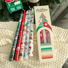 Christmas 25CM Christmas Banquet Candle Ornament Candlelight Dinner Decoration Long Pole Wedding Smokeless Atmosphere Candle - candletown.net