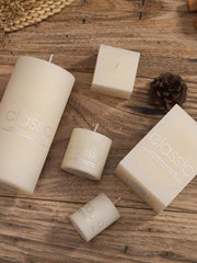 Classic Ivory White Cylinder Candle - Smokeless & Elegant Decor - candletown.net