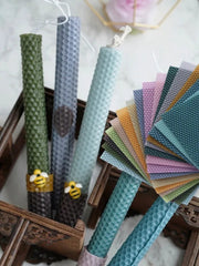 Color Beeswax DIY Candle Making Materials - 10 Pieces, 20x20 cm - Available in Multiple Color - candletown.net