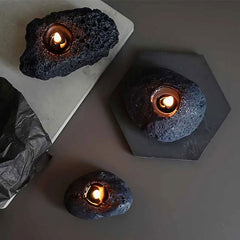 Creative Meteorite Aroma Candle - Black Stone Decorative Ornament for Home and Birthday Gifts - candletown.net