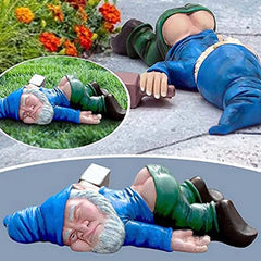 Drunk Garden Gnome Resin Sculpture for Outdoor Decoration - candletown.net
