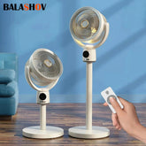 Electric Floor Stand Circulating Cooling Fan USB With Night Light Remote Control Air Blower Household Timing Adjustable Height - candletown.net
