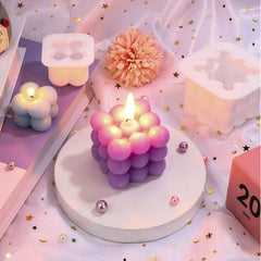 Cube Bubble Candle Silicone Mold Set