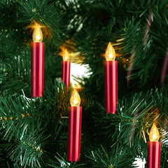 10PCS LED Christmas Tree Candles with Remote Control & Timer