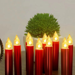 10PCS LED Christmas Tree Candles with Remote Control & Timer