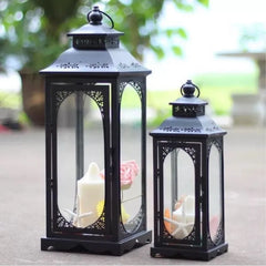 Wrought Iron Wind Lantern Candle Holder