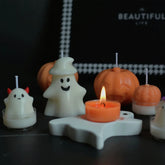 Halloween Little Ghost and Pumpkin Aroma Candles - Cute & Spooky Halloween Decoration - candletown.net