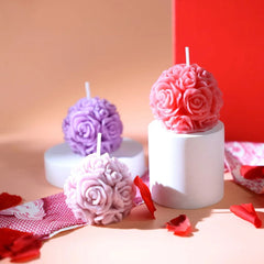 Hand-made Rose Style Aromatherapy Candle Sculpted Shape Fragrance Smokeless Candle Holder Decoration Birthday Candle Gift - candletown.net