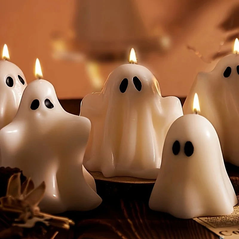 Handcrafted Halloween Ghost Scented Candle - Lavender Aroma Festive Decor - candletown.net