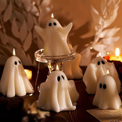 Handcrafted Halloween Ghost Scented Candle - Lavender Aroma Festive Decor - candletown.net