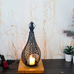 Hollow Vintage Moroccan Iron Candle Lantern for Home Decoration - candletown.net