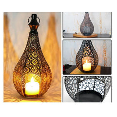 Hollow Vintage Moroccan Iron Candle Lantern for Home Decoration - candletown.net