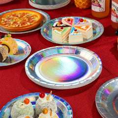 Holographic Disposable Tableware Set for Parties - candletown.net