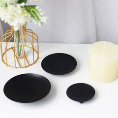 Iron Plate Candle Holder - Decorative Stand for Pillar & Ball Candles - candletown.net