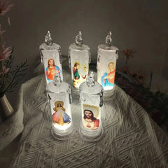 Jesus Christ Lamp - Flameless LED Devotional Prayer Candle - candletown.net