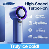 KINSCOTER Portable Handheld Turbo Fan 100 Wind Speeds Adjustable Mini Personal Fan Battery Operated Electric Eyelash Fan - candletown.net