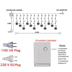 LED Snowflake Curtain Lights - candletown.net