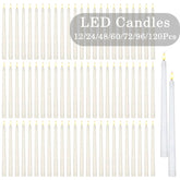 LED Taper Candle with Flickering Flame - Battery Operated for Elegant Decor - candletown.net