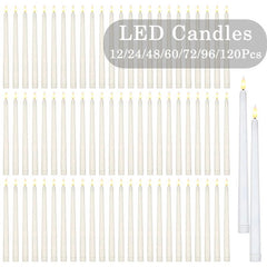 LED Taper Candle with Flickering Flame - Battery Operated for Elegant Decor - candletown.net