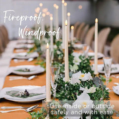 LED Taper Candle with Flickering Flame - Battery Operated for Elegant Decor - candletown.net