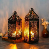 Middle Eastern Arab Metal Vintage Wind Lantern - candletown.net