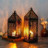 Middle Eastern Arab Metal Vintage Wind Lantern - candletown.net