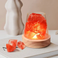 Natural Himalayan Salt Crystal Lamp with Essential Oil Diffuser - candletown.net
