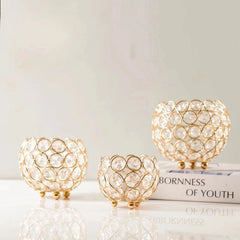 Retro Crystal Cup Candle Holder - Perfect for Weddings and Elegant Decoration - candletown.net