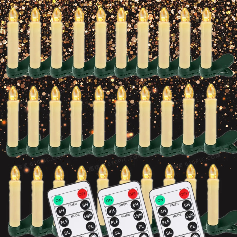 Flameless LED Taper Candles for Christmas Tree - candletown.net