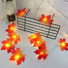 Halloween Maple Leaf LED String Lights – 2/3/6 m Autumn Garland