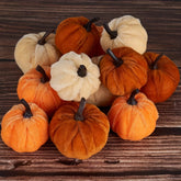 9 PCS Velvet Pumpkins Halloween Fall Decor Table Decor 3 Colors