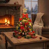 Tabletop Christmas Tree with Decorative Ornaments