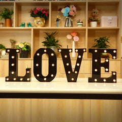 22cm LED Alphabet and Number Lights – Black Letter Decor - candletown.net