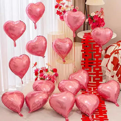 60-5PCS Red Heart Foil Balloons Inflatable Helium Balloon DIY Birthday Party Ornaments For Valentine's Day Wedding Party Gifts - candletown.net