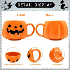 Halloween Kurpitsamuki – 4 dl Keraaminen Kahvimuki
