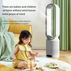 20" Bladeless Tower Fan with Remote & Quiet Operation - candletown.net