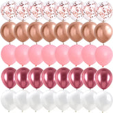 40PCS Rose Gold & Pink Balloons – Elegant Party Decorations - candletown.net